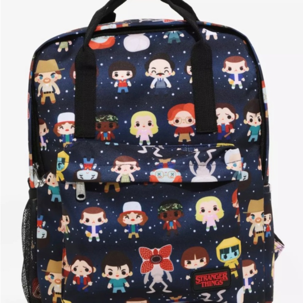 Stranger Things Chibi Character Print Backpack - Picture 4 of 6